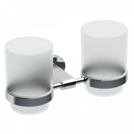 Chrome Держатель с двумя стаканами (стекло) CR 220.00 X07P189