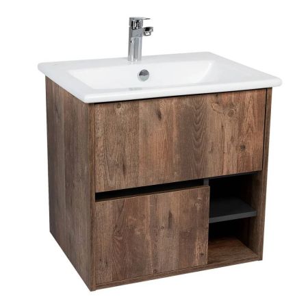 Тумба-умывальник VIANT Люксембург 60 подвесная кейптаун VLUX60ELD-T2YP с раковиной Элина 60