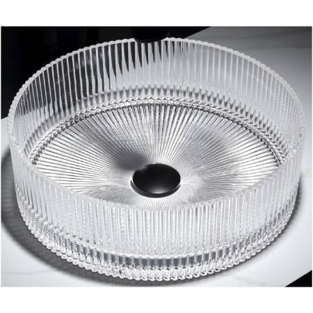 Раковина накладная Comforty CF21001 стеклянная, круглая, прозрачное стекло