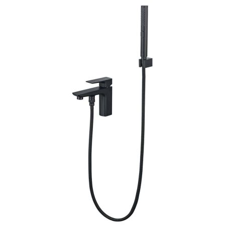 Смеситель врезной на борт ванны на 1 отв. Aquatek Вега AQ1044MB, черный матовый