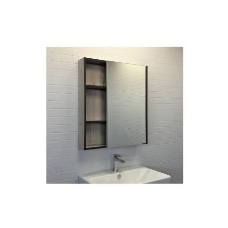 Вена 70 Зеркало-шкаф 700х800х150 мм дуб дымчатый