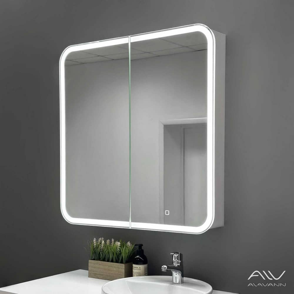 Зеркальный шкаф-трюмо Alavann Cosmetic Light 80 ALV1042001 с подсветкой, белый Зеркальный шкаф-трюмо Alavann Cosmetic Light 80 ALV1042001 с подсветкой, белый