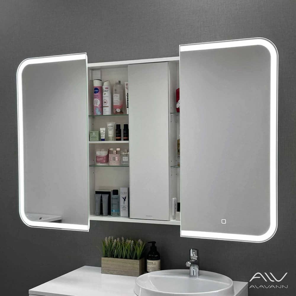 Зеркальный шкаф-трюмо Alavann Cosmetic Light 80 ALV1042001 с подсветкой, белый Зеркальный шкаф-трюмо Alavann Cosmetic Light 80 ALV1042001 с подсветкой, белый