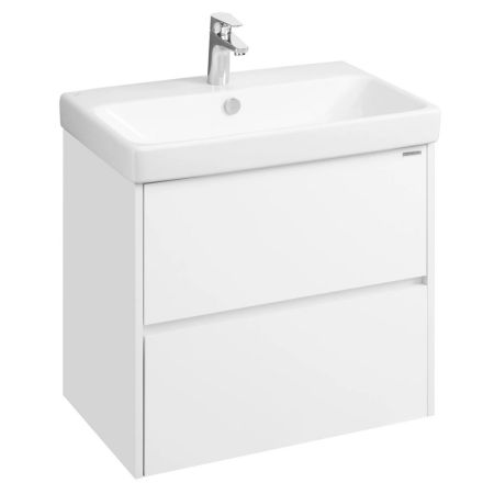 Тумба-умывальник Сканди-70 Белый матовый/Белый глянец 1A251801SD010 + рак. Адриана 70 1WH501628