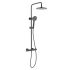 Душевая система с термостатом, верхним и ручным душем Aquatek Европа AQ2343MB, черный матовый