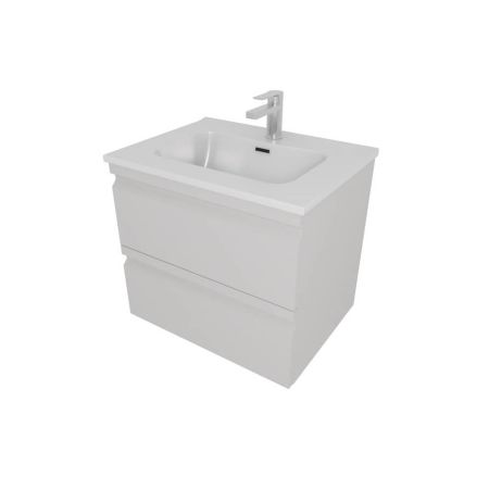 Комплект мебели Aquatek Вега AQ77060-LG: Тумба 60 см с раковиной AQ0460-00, 2 ящика, серый туман Комплект мебели Aquatek Вега AQ77060-LG: Тумба 60 см с раковиной AQ0460-00, 2 ящика, серый туман