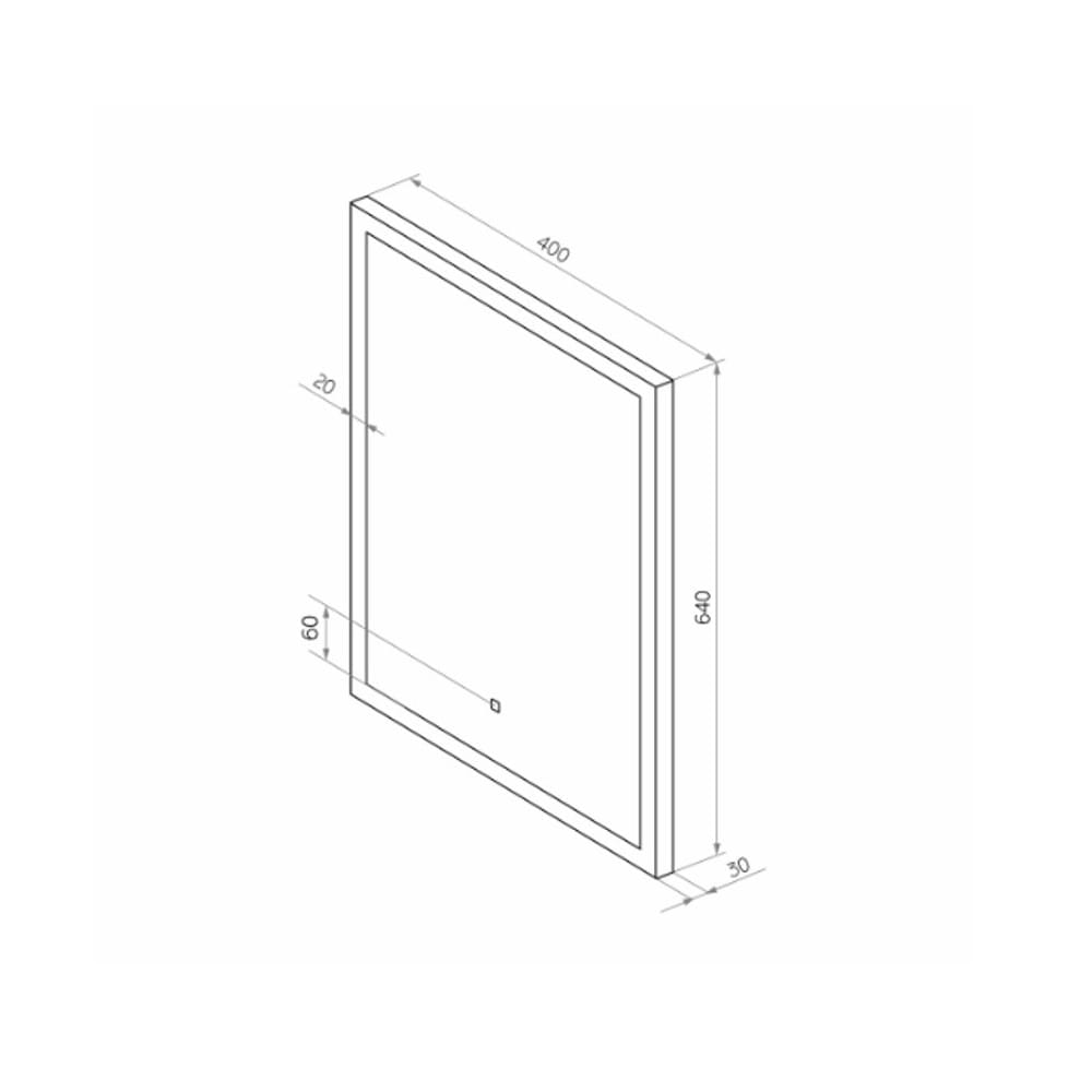 Зеркало NAOMI LED 40х64 с сенсором ЗЛП94
