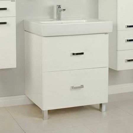 Тумба-умывальник АМЕРИНА 70 Н 1A169301AM010/1WH302083 белый глянец