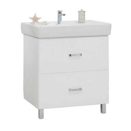 Тумба-умывальник АМЕРИНА 80 Н 1A169401AM010 белый глянец + умывальник 1WH302084