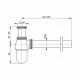 Сифон для умывальника ALCAPlast(ALCADrain) A431 цельнометаллический d32 с накидной гайкой 5/4