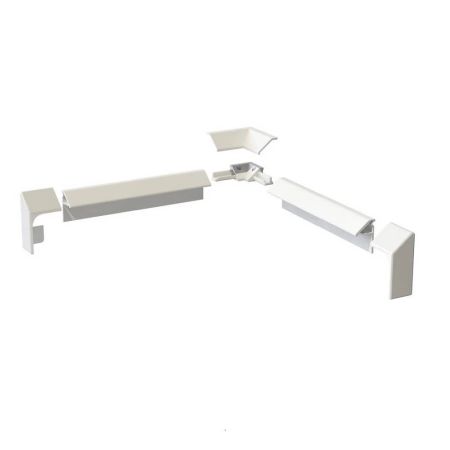 Бордюр декоративный для ванн и поддонов 195см Aquatek DEKOR-0000001 белый глянцевый, комплект