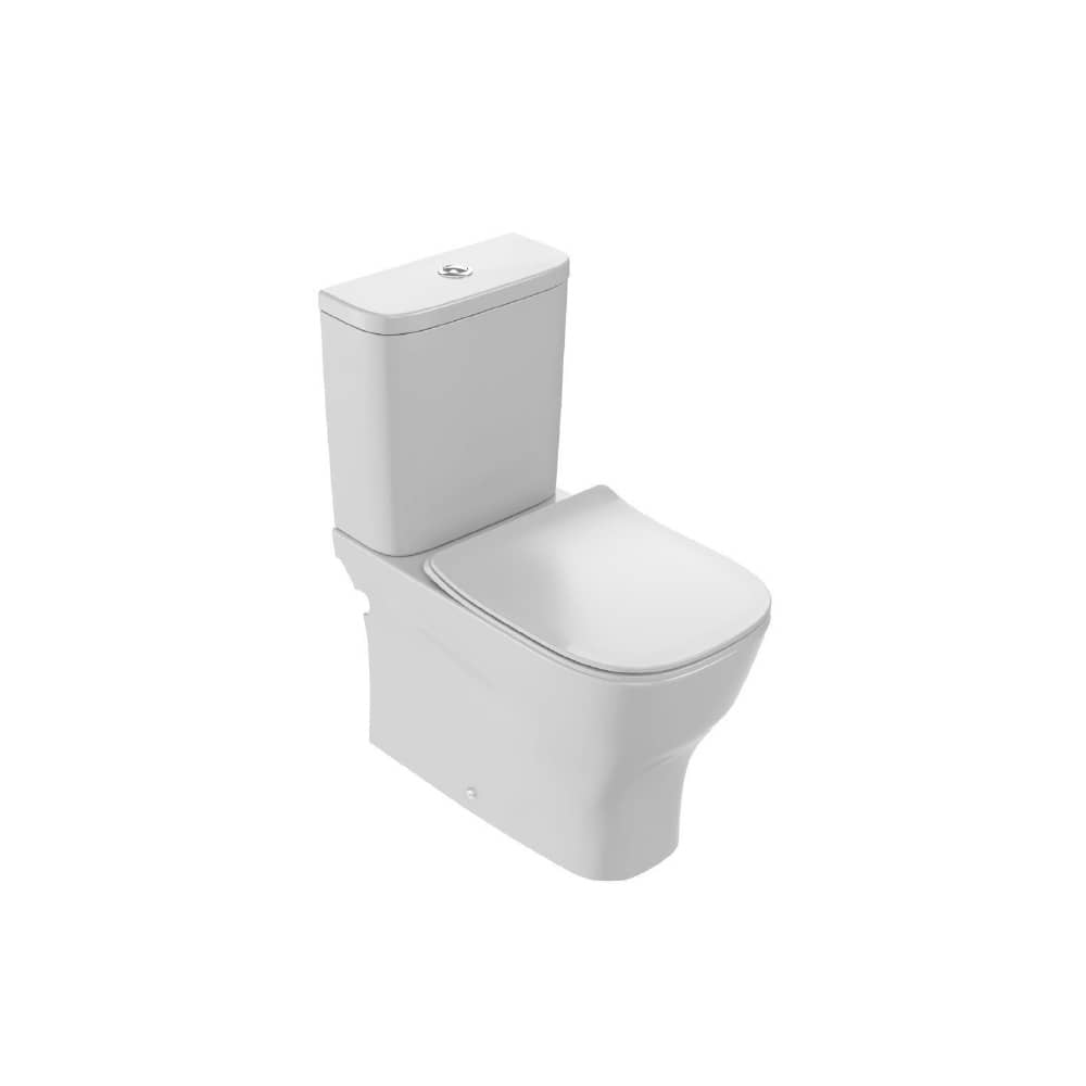 Напольный безободковый укороченный унитаз Jacob Delafon Struktura UJI102-00 + бачок ETE212-00 + крышка м/л E70025-00