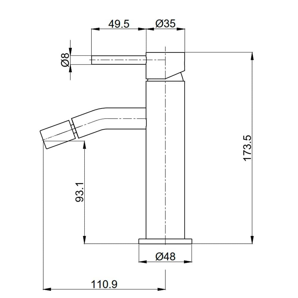 Смеситель для биде AQUAme Siena AQM6216BG, шлифованное золото