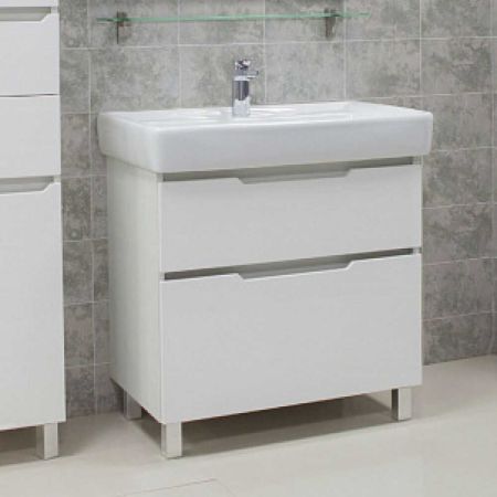 Тумба-умывальник ДАКОТА-80 1A202901DAAY0 белый/выбел. дерево с раковиной Тигода 80 1WH302084