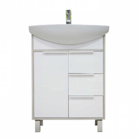 Тумба-умывальник РИКО-65 Белый/Ясень фабрик 1A213301RIB90/1WH207782