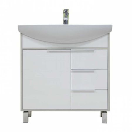 Тумба-умывальник РИКО-80 Белый/Ясень фабрик 1A215401RIB90/1WH207783