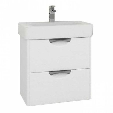 Тумба-умывальник СИЛЬВА-60 Дуб Полярный 1A211801SIW70 с раковиной Нео 60 1WH302186 РАСПРОДАЖА витринный экземпляр