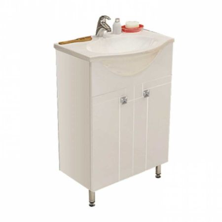 Тумба-умывальник ФИДЖИ-60 1A179601FG010 (560*820*340) с раковиной Селигер-60 1WH110268