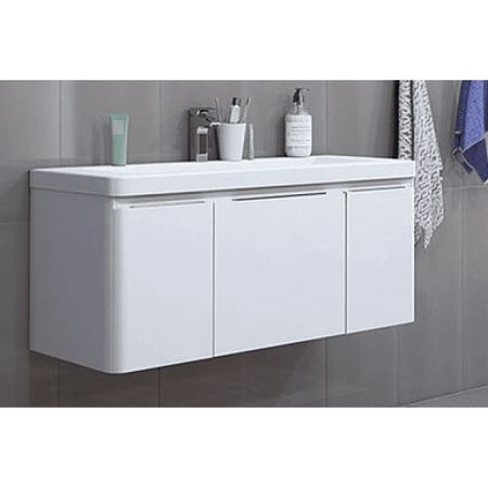 Тумба-умывальник ШЕРИЛЛ 105 1A206301SH010 белый с раковиной Шерилл 105 1A71323KSH010 РАСПРОДАЖА витринный экземпляр