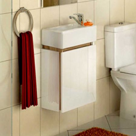 Тумба-умывальник ЭКЛИПС-М эбони светлый левая 1A172801EK49L с раковиной Эрис 1WH301972