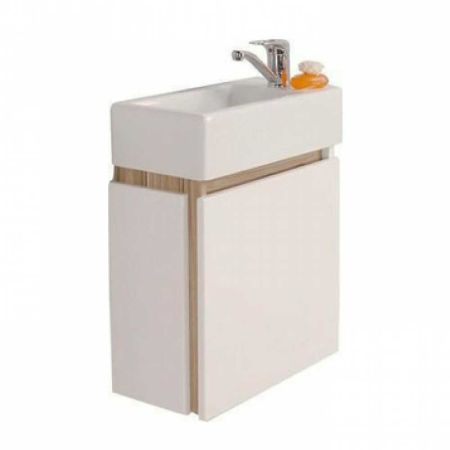 Тумба-умывальник ЭКЛИПС-М эбони светлый правая 1A172801EK49R с раковиной Эрис 1WH301972