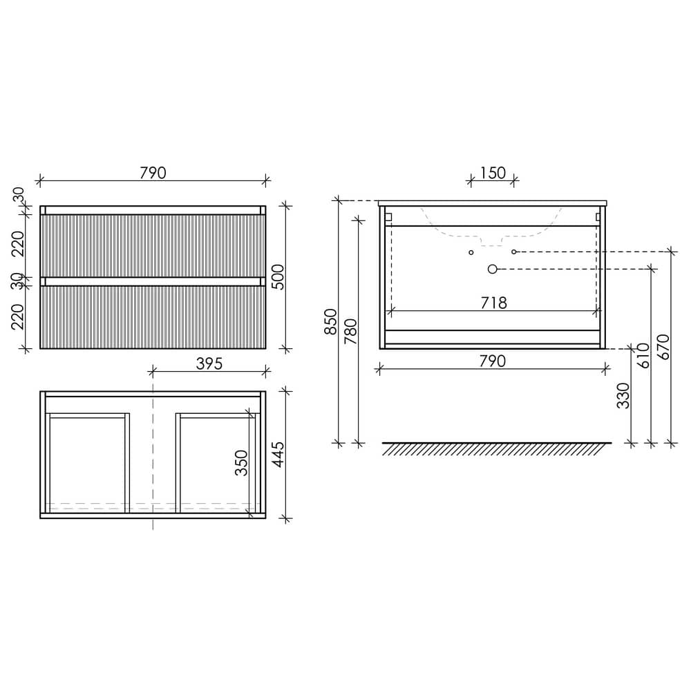 Тумба подвесная 79 см Sancos Snob R Bianco SNR80W + раковина с глубокой чашей Grace CN7012, белый