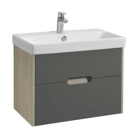 Тумба-умывальник ОЛИВИЯ 70 1A254301OLUG0 Грей/Дуб Ойстер с раковиной Адриана 70 1WH501628 РАСПРОДАЖА витринный экземпляр