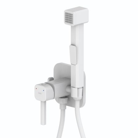 Встраиваемый смеситель с гигиеническим душем IDDIS Axes 004WTS0i08, белый матовый Встраиваемый смеситель с гигиеническим душем IDDIS Axes 004WTS0i08, белый матовый