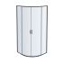 Душевой уголок Aquatek AQ ARI RO 08020BL двери раздвижные 80x80x200, 1/4 круга, черный матовый