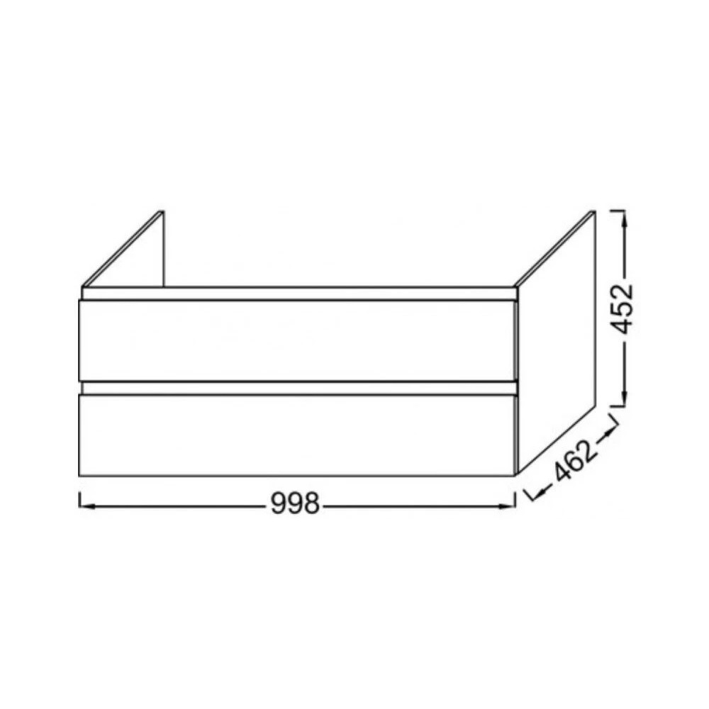 Тумба JD MADELEINE 100 см (белый матовый) EB2054-J51 левая + умывальник VOX EXAC112-Z-00 левый РАСПРОДАЖА витринный экземпляр