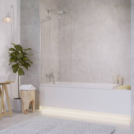 Шторка на ванну 500х1500 Idea PNJ 50 10001050-01-01(хром/прозр. 6мм) РАСПРОДАЖА