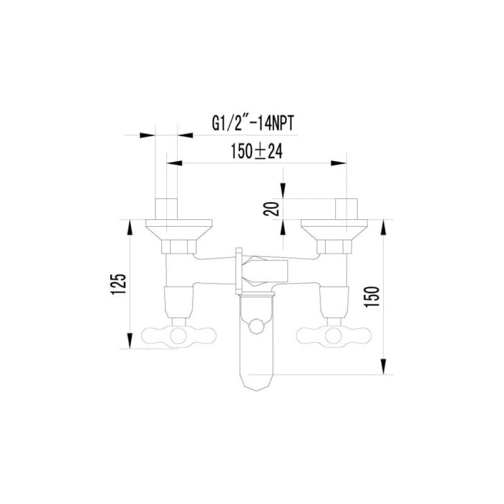 Смеситель для ванны и душа Смарт-Кросс SM110003AA, излив 120 мм, хром РАСПРОДАЖА витринный экземпляр