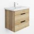 Подвесная тумба Onika Легран 60 дуб галифакс 106117 с раковиной Фостер 60