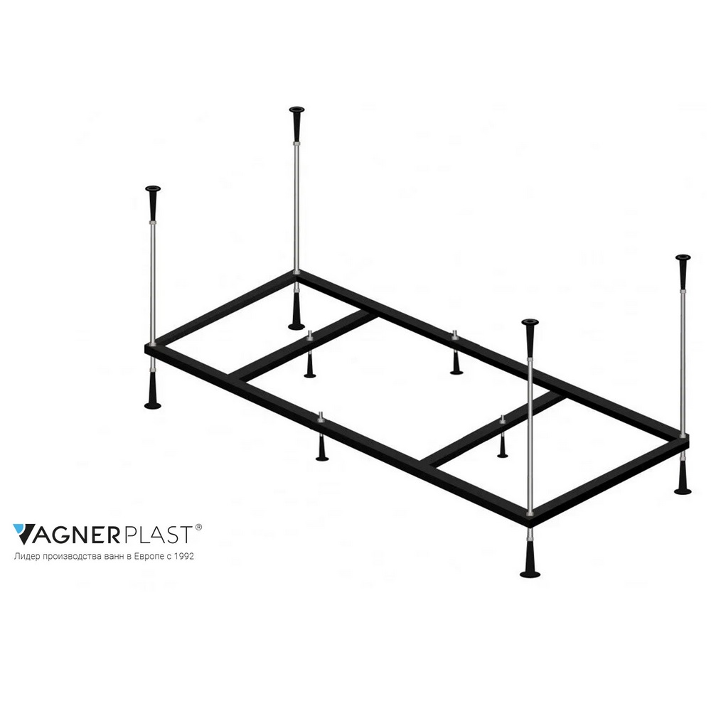 Акриловая прямоугольная ванна VagnerPlast Aronia 160×75 VPBA160ARN2X-04 с каркасом VPK16070 и фронтальным экраном VPPA16002FP2-04