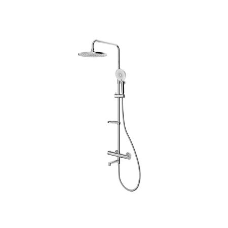 Смеситель термостатический для ванны со стойкой и тропической лейкой Milardo Ideal Spa ILSSBTHM06, хром