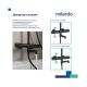 Смеситель термостатический для ванны со стойкой и тропической лейкой Milardo Ideal Spa ILSBLTHM06, черный матовый