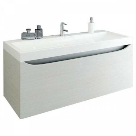 Тумба VERONA 100 подвесная Ver.01.10/W + умывальник Inf.10.04.D, белая 40х100х40