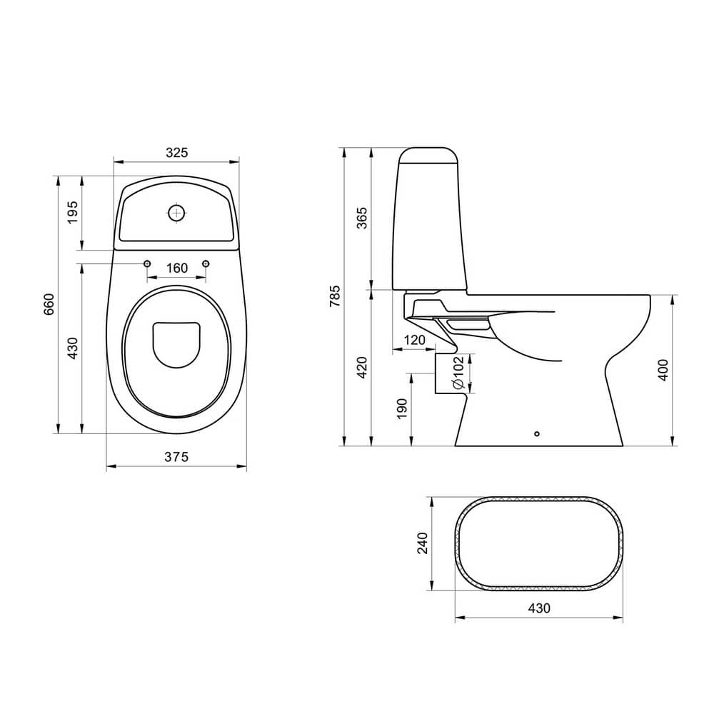 Унитаз-компакт Santek Цезарь 1WH301746 прямой выпуск 2 режим + крышка дюропласт микролифт