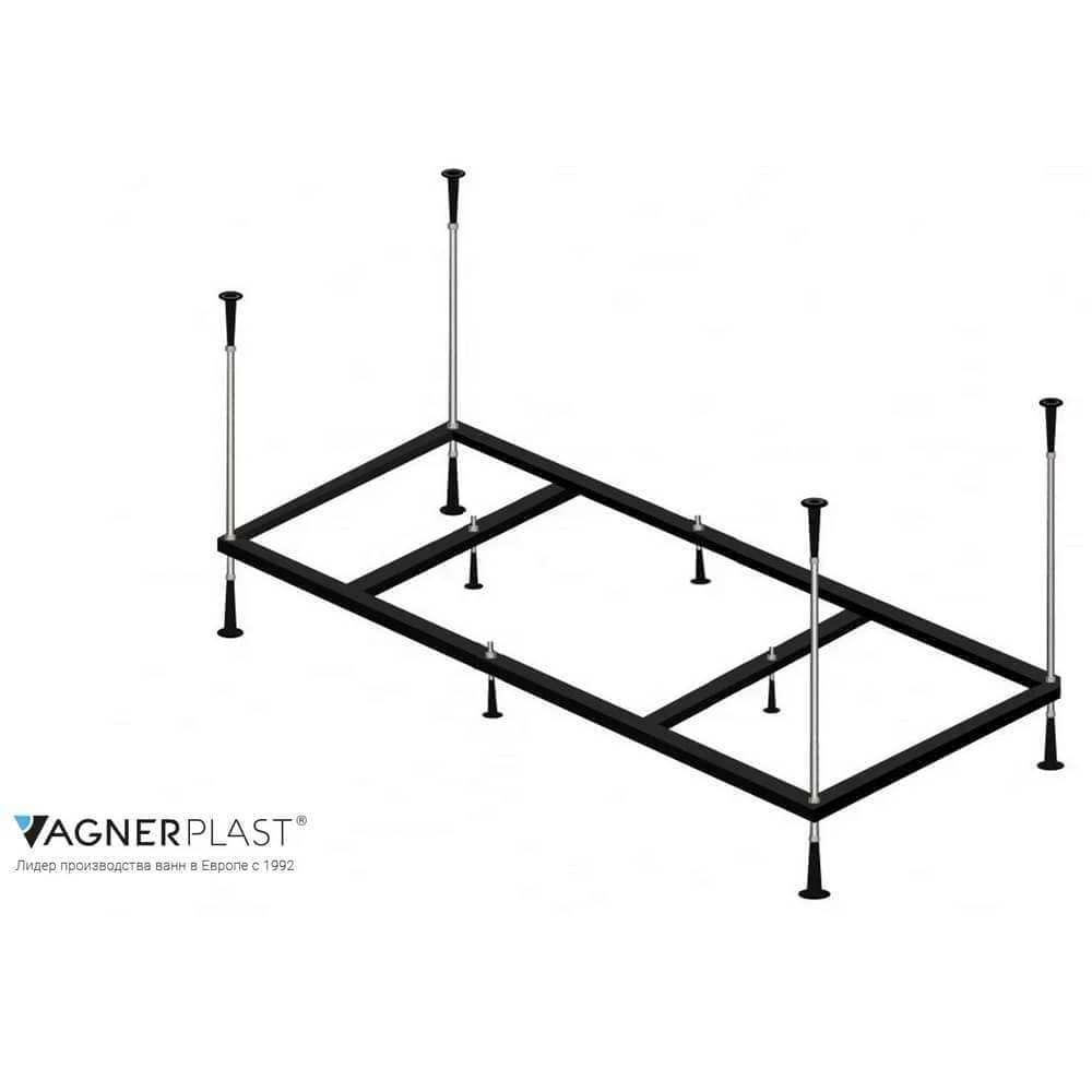Акриловая прямоугольная ванна VagnerPlast Nymfa 160×70 VPBA167NYM2E-04 с каркасом VPK16070 и фронтальным экраном VPPA16001FP2-04