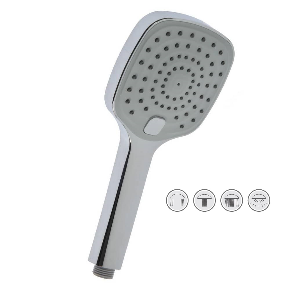 Душевая лейка квадратная Accoona A342, 4 режима, хром