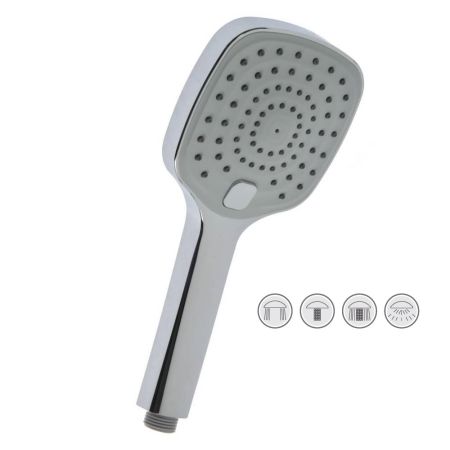 Душевая лейка квадратная Accoona A342, 4 режима, хром