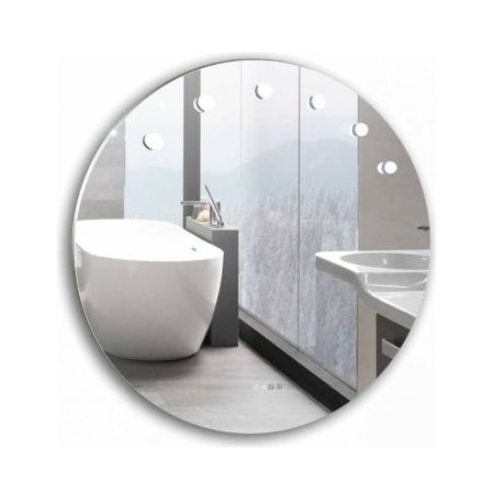 Azario Зеркало гримерное Nicole d1000 сенсор, 6 ламп, часы, смена цвета LED-00002514****