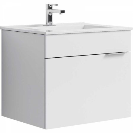 Тумба-умывальник Бриг Br.01.07/1/W с раковиной Оскар 750 подвесная, белый