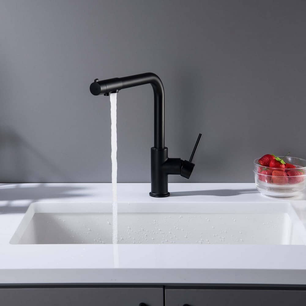 Смеситель для кухни Aquatek Европа AQ1386MB с подключением к фильтру воды, матовый черный Смеситель для кухни Aquatek Европа AQ1386MB с подключением к фильтру воды, матовый черный