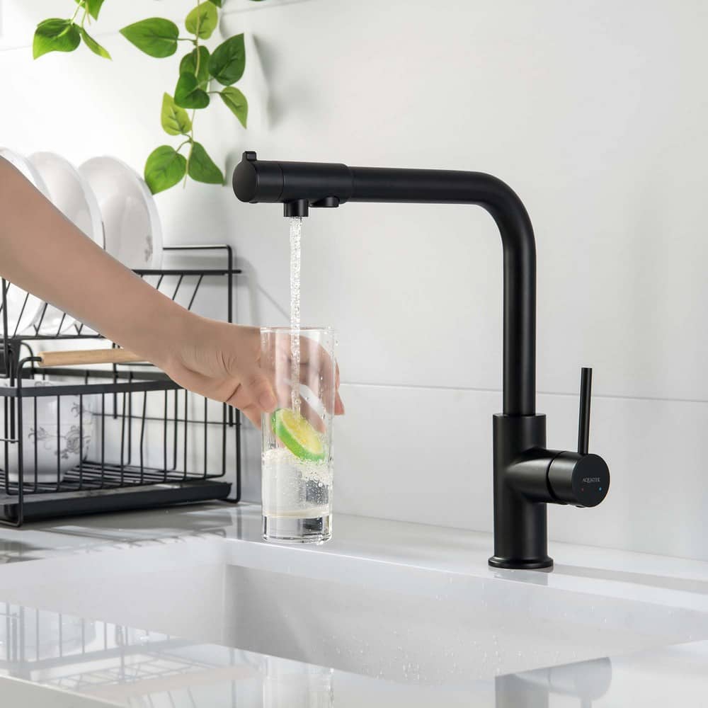 Смеситель для кухни Aquatek Европа AQ1386MB с подключением к фильтру воды, матовый черный Смеситель для кухни Aquatek Европа AQ1386MB с подключением к фильтру воды, матовый черный