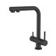 Смеситель для кухни IDDIS Umbra UMBBLPFi05 с выдвижным изливом и каналом для фильтра, черный матовый
