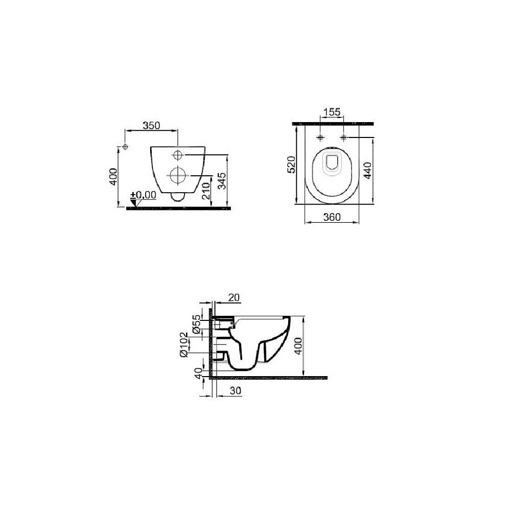 Унитаз подвесной безободковый Kale ZERO 2.0 310200100337 с тонким сиденьем микролифт 310200700043 РАСПРОДАЖА витринный экземпляр