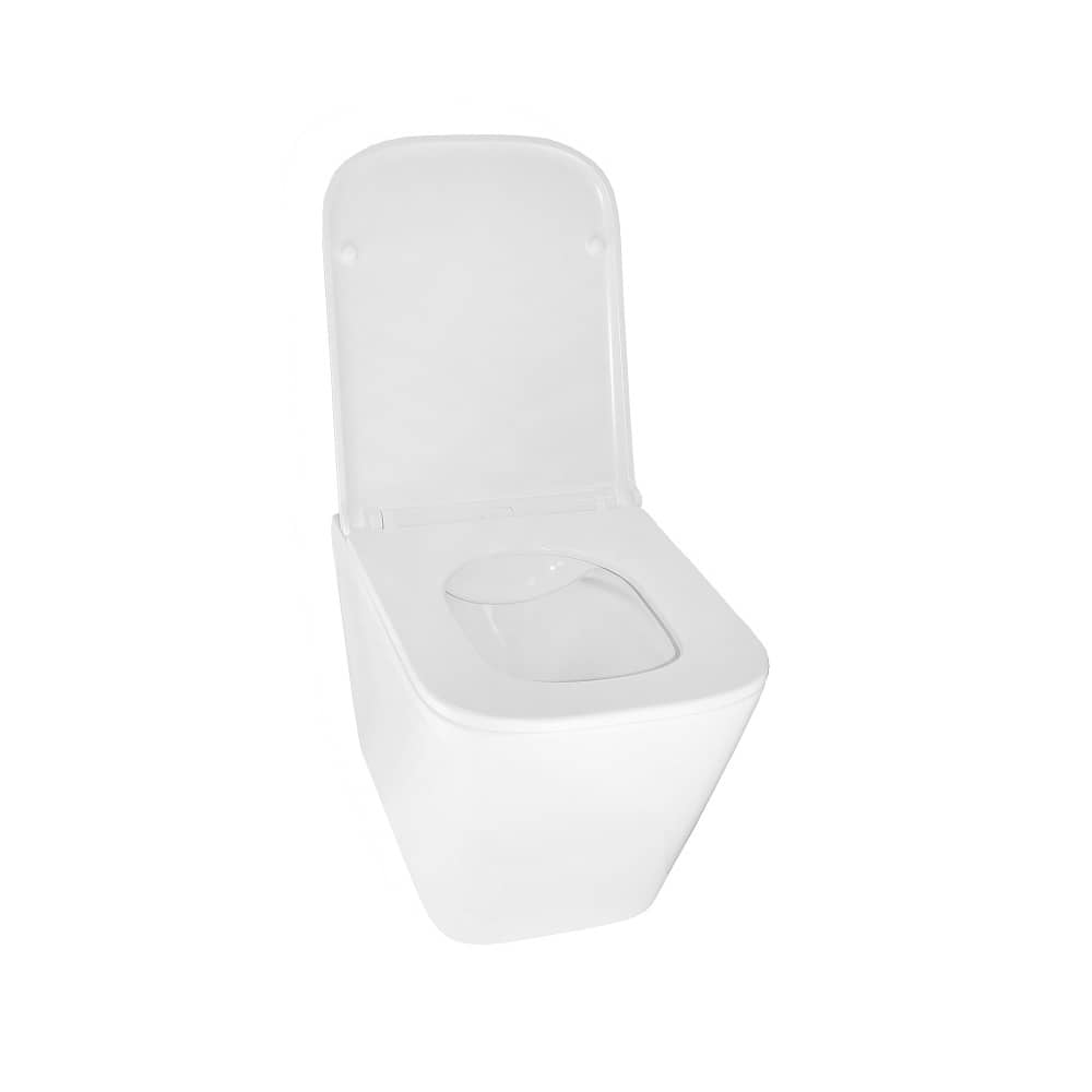 Унитаз подвесной Azario Teramo AZ-0052 квадратный безободковый c быстросъемным сиденьем микролифт РАСПРОДАЖА витринный экземпляр