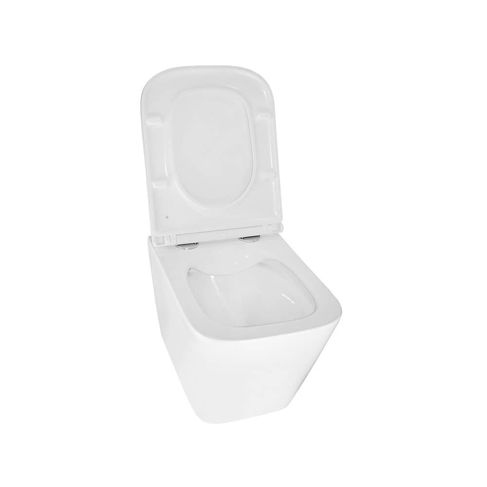 Унитаз подвесной Azario Teramo AZ-0052 квадратный безободковый c быстросъемным сиденьем микролифт РАСПРОДАЖА витринный экземпляр