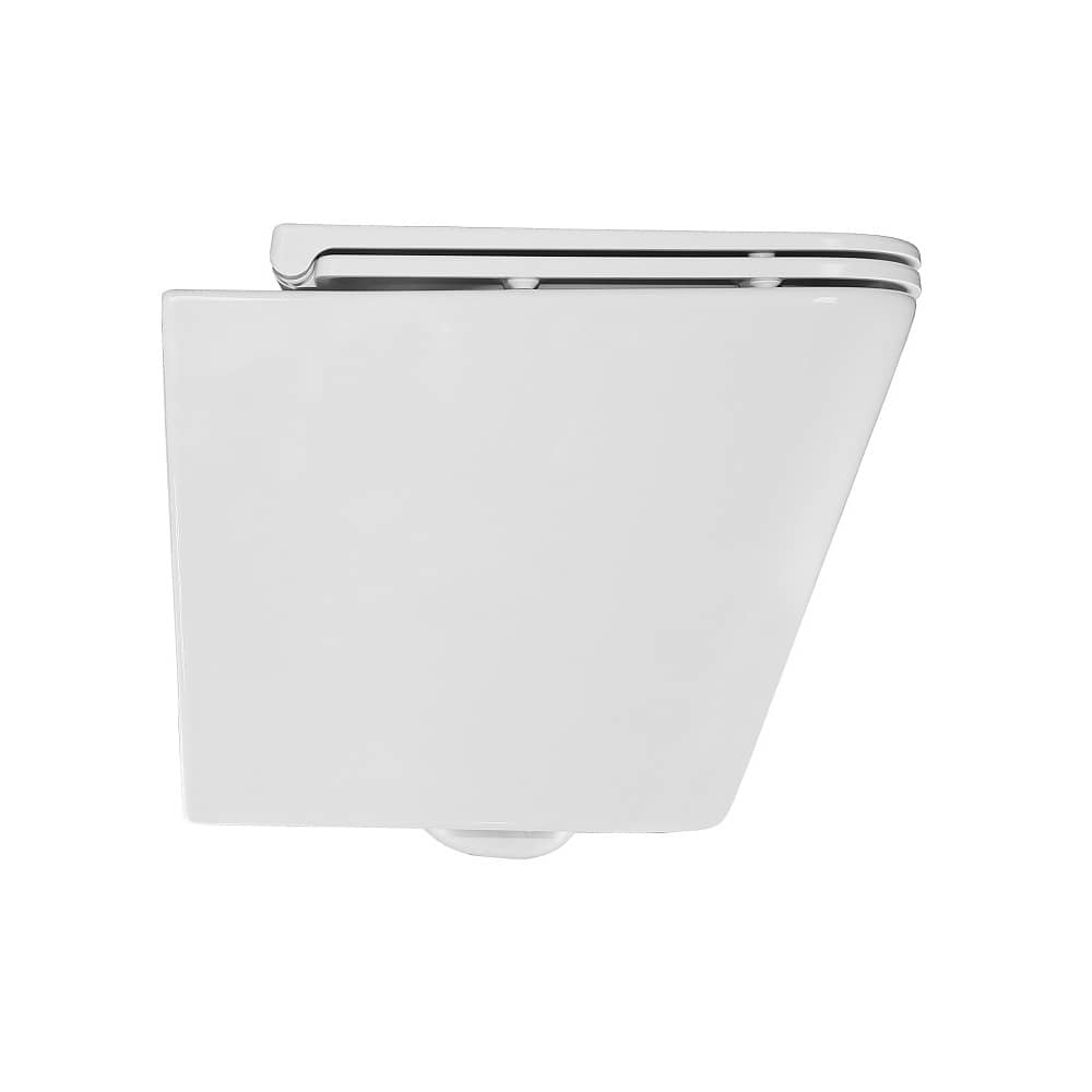 Унитаз подвесной Azario Teramo AZ-0052 квадратный безободковый c быстросъемным сиденьем микролифт РАСПРОДАЖА витринный экземпляр